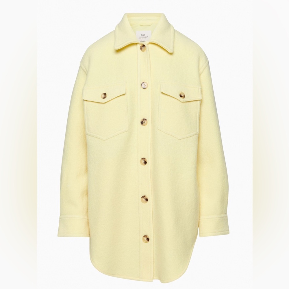 Aritzia Butter Yellow Shacket